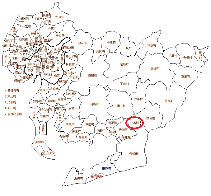愛知県宝飯郡一宮町