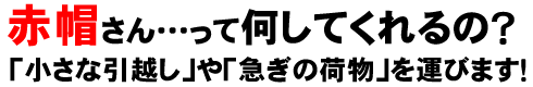 赤帽さん何してくれるの?
